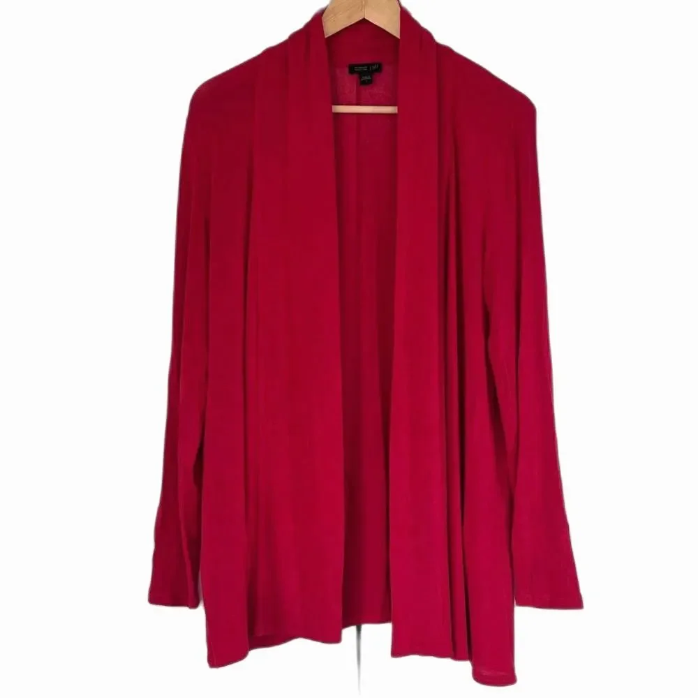 J. Jill Wearever Collection Long Sleeve Red Cardigan Women's - Size Small